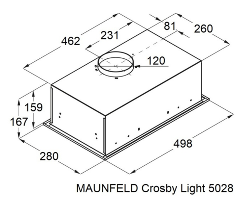 Вытяжка встраиваемая Maunfeld Crosby Light 5028 (white)