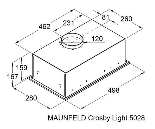 Вытяжка встраиваемая Maunfeld Crosby Light 5028 (black)