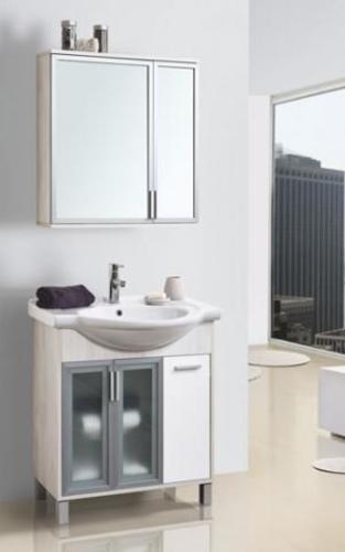 Мебель для ванной комнаты Aqualife Design Тумба-комплект Нью-Йорк, б/ящ, ум. Модерн 75, корзина, малибу