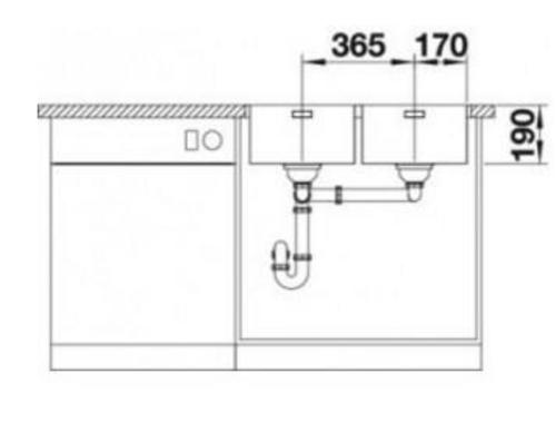 Мойка кухонная Blanco Andano 340/340-IF-A нерж. сталь с клапаном-автоматом