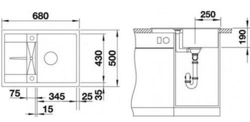 Мойка кухонная Blanco Metra 45 S Compact (серый беж)