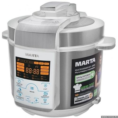 Мультиварка Marta MT-4309 (белый/сталь)