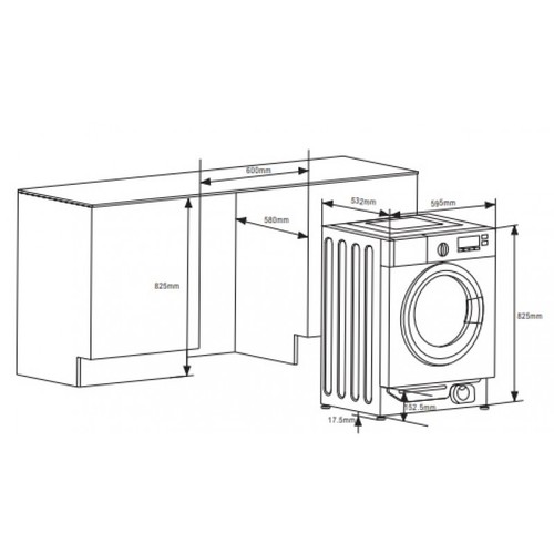 Встраиваемая стиральная машина Weissgauff WMI 6148 D