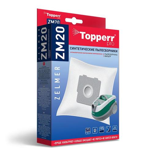 Фильтр для пылесоса Topperr 1412 ZM 20 (фильтр синтетический д/пылесоса Zelmer, 4 шт.)