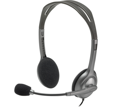 Наушники Logitech Stereo Headset H111 (серый)