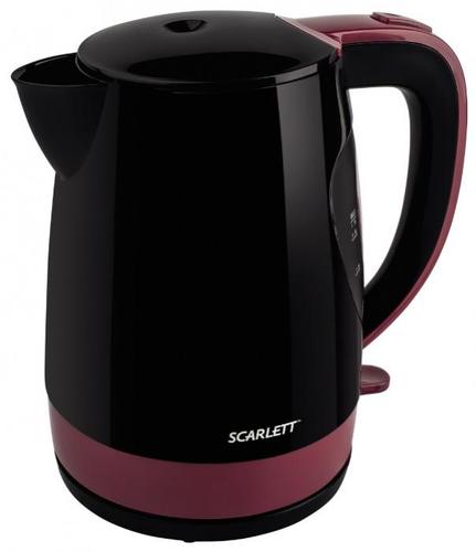 Чайник Scarlett SC-EK18P26R (черный с бордовым)