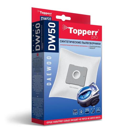 Фильтр для пылесоса Topperr 1403 DW 50 (фильтр синтетический д/пылесоса Daewoo (DU105), 4 шт.)