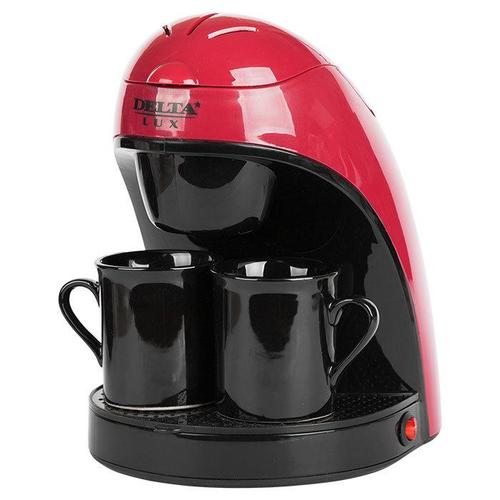Кофеварка Delta Lux DL-8132 (красный с черным)