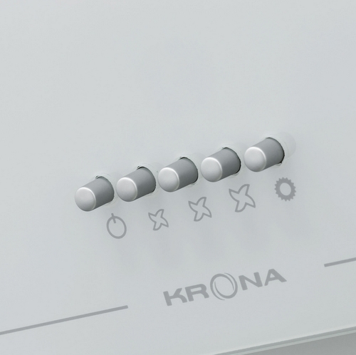 Вытяжка наклонная Krona Jina 500 (white/push button)