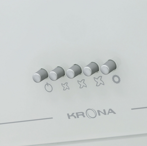 Вытяжка наклонная Krona Jina 600 (white/push button)