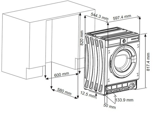 Встраиваемая стиральная машина Krona Kalisa 1400 8K (white)