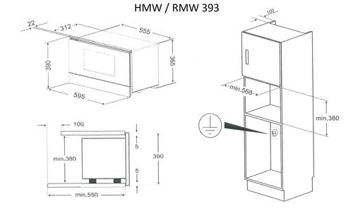 Встраиваемая микроволновая печь Kuppersberg HMW 393 W