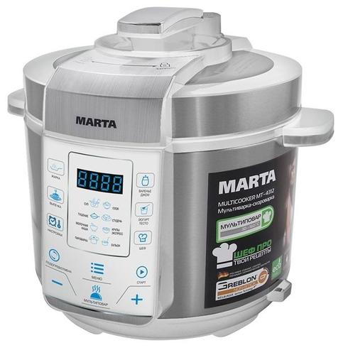 Мультиварка Marta MT-4312 (белый/сталь)