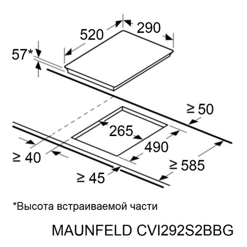 Электрическая варочная панель Maunfeld CVI292S2BBG