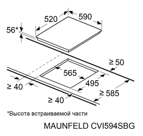 Электрическая варочная панель Maunfeld CVI594SWH