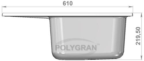 Мойка кухонная Polygran F-07 коричневый