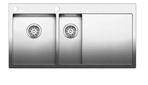 Мойка кухонная Blanco Claron 6S-IF/А (чаша слева) нерж. сталь зеркальная полировка с клапаном-автоматом