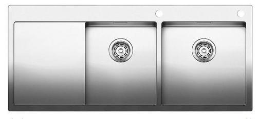 Мойка кухонная Blanco Claron 8S-IF/А (чаша справа) нерж. сталь зеркальная полировка с клапаном-автоматом