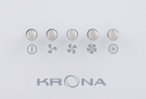 Вытяжка наклонная Krona Helga 600 (white/push button)