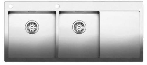 Мойка кухонная Blanco Claron 8S-IF/А (чаша слева) нерж. сталь зеркальная полировка с клапаном-автоматом