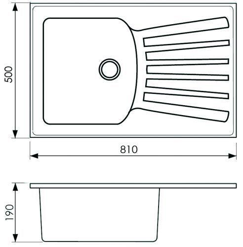 Мойка кухонная Whinstone Веста 1B 1D (арт. B14) белый