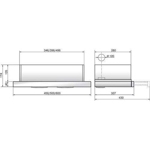 Вытяжка встраиваемая Elikor Интегра 45П-400-В2Л (белый/нерж. сталь)