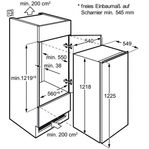 Встраиваемый холодильник Electrolux LFB 3AF12 S