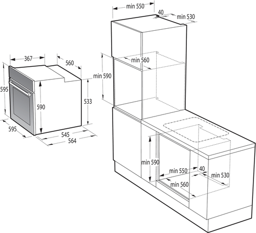 Встраиваемый духовой шкаф Gorenje BOB6737E01XK