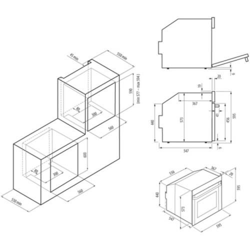 Встраиваемый духовой шкаф Krona Sera 60 BL