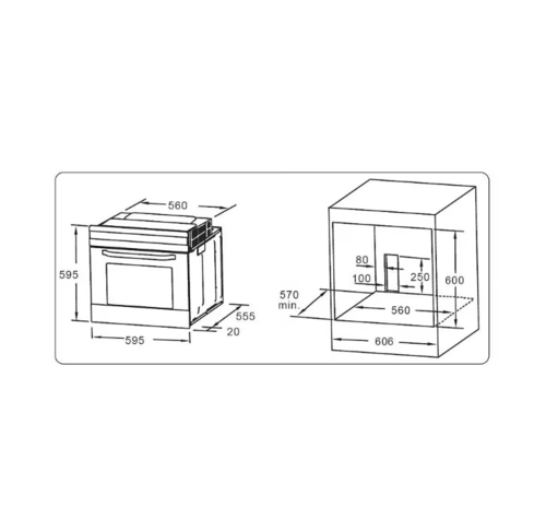 Встраиваемый духовой шкаф Evelux EO 630 PB