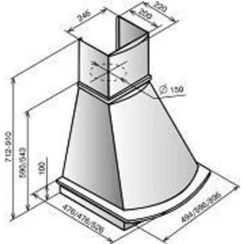 Вытяжка купольная Elikor Ротонда 50 (бежевый/дуб неокрашенный)