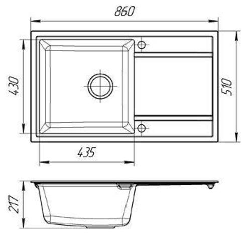 Мойка кухонная Florentina Липси 860 (грей)