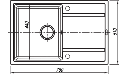 Мойка кухонная Florentina Липси 780 (черный)