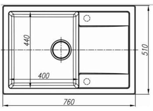 Мойка кухонная Dr.Gans Техно 760 (белый)