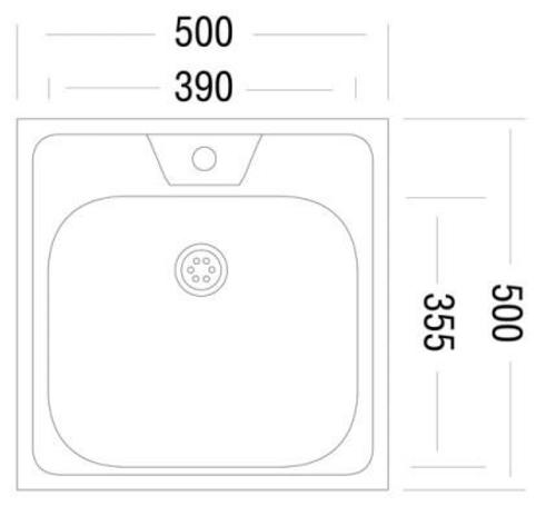 Мойка кухонная Ukinox Стандарт ЕСО-4 STD 500.500 4C (22)