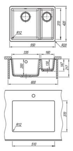 Мойка кухонная Florentina Вега 335/160 (песочный)
