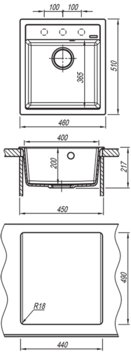 Мойка кухонная Florentina Липси 460 (капучино)