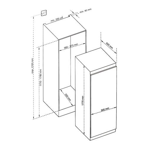 Встраиваемый холодильник Weissgauff WRI 178 Fresh Zone
