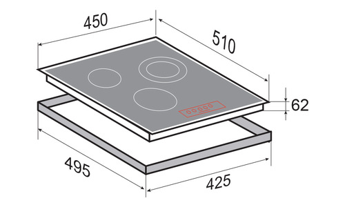 Электрическая варочная панель Zigmund Shtain CN 37.4 W