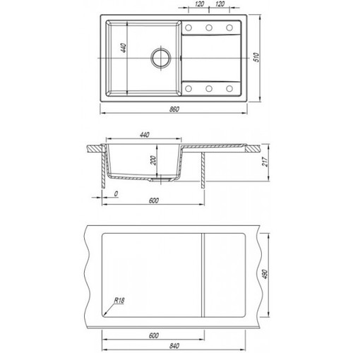 Мойка кухонная Dr.Gans Техно 860 (дюна)