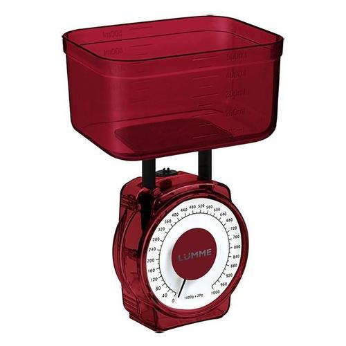 Весы кухонные Lumme LU-1302 (красный гранат)