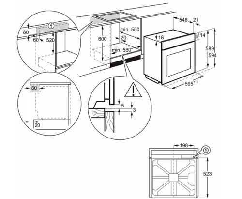 Встраиваемый духовой шкаф Electrolux EOD5H70X
