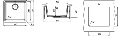 Мойка кухонная Florentina Вега 400 (бежевый)