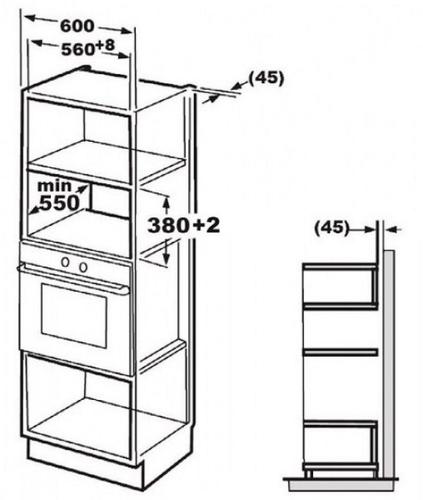 Встраиваемая микроволновая печь Korting KMI 825 TGW