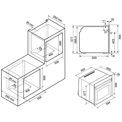Встраиваемый духовой шкаф Krona Adriano 60 WH G2