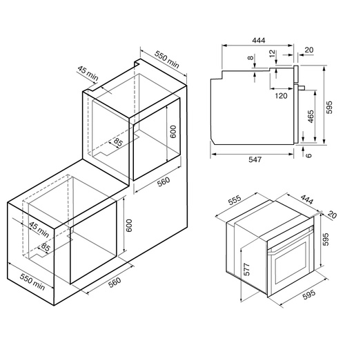 Встраиваемый духовой шкаф Krona Birne 60 WH