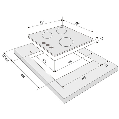 Газовая варочная панель Krona Tordo 45 IX