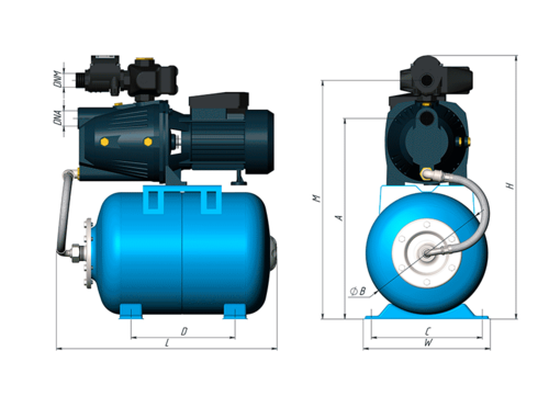 Насосная станция Unipump Акваробот JET 80 L-24