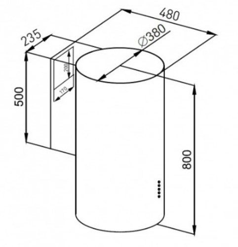 Вытяжка купольная Maunfeld Lee Side C 39 (white)