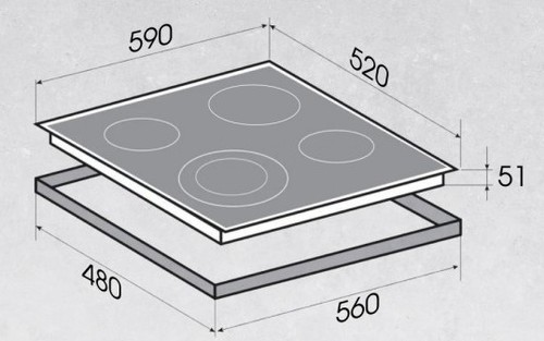 Электрическая варочная панель Zigmund Shtain CN 50.6 B